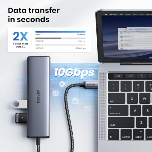 UGREEN 10Gbps USB-C Hub with Ethernet and Ports