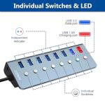 LOBKIN 7-Port Powered USB C Hub with Charging