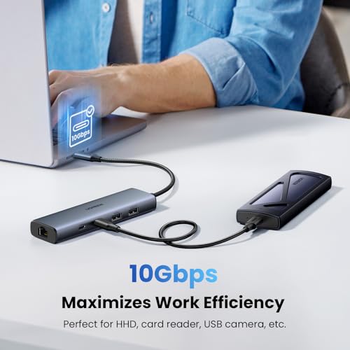 UGREEN 10Gbps USB-C Hub with Ethernet and Ports