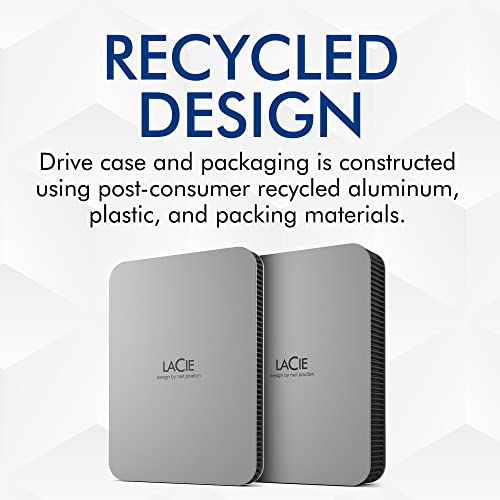 LaCie 5TB USB-C Mobile Hard Drive, Silver