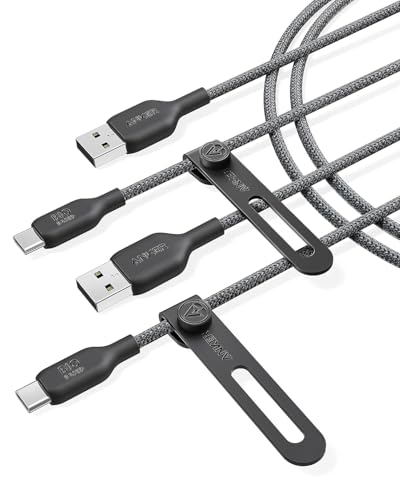 Anker 6ft USB-C Bio-Braided Charger Cable 2-Pack