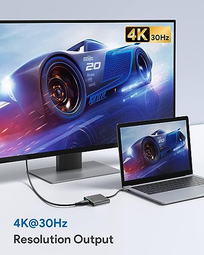 USB C to HDMI 3 in 1 Adapter, 4K Support