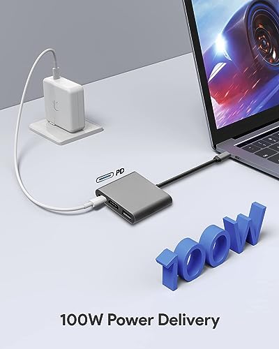 USB C to HDMI 3 in 1 Adapter, 4K Support