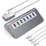 7-Port USB-C Hub with Fast Charging Ports