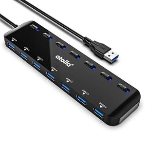 Atolla 7-Port USB-C Hub with LED Switches