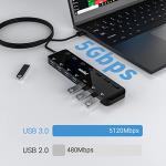 Atolla 7-Port USB-C Hub with LED Switches