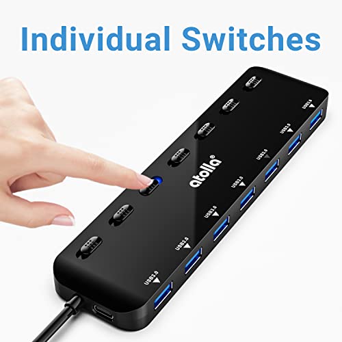 Atolla 7-Port USB-C Hub with LED Switches