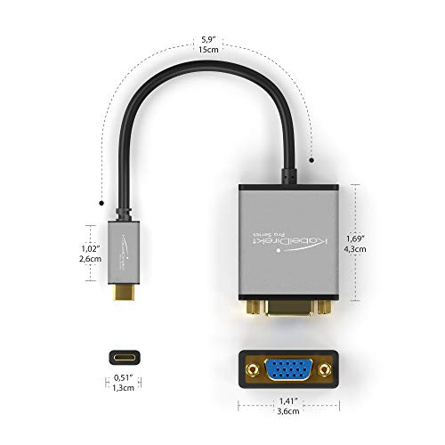 USB-C to VGA Adapter – 0.15m, 1920x1200