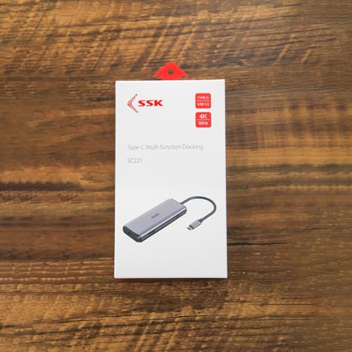 SSK USB C Hub 7-Port with Dual 4K HDMI
