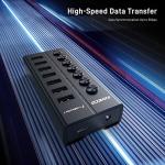 FIDECO 7-Port USB 3.0 Hub with Switches