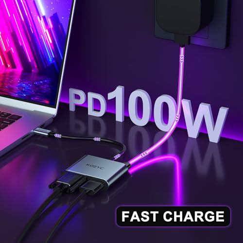 4-in-1 USB-C Hub: HDMI, VGA, USB 3.0