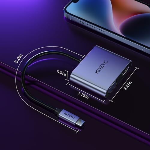 4-in-1 USB-C Hub: HDMI, VGA, USB 3.0
