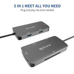 5-in-1 USB-C Card Reader with Dual USB 3.0