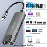 KRISUHO 5-in-1 USB-C Hub with 4K HDMI