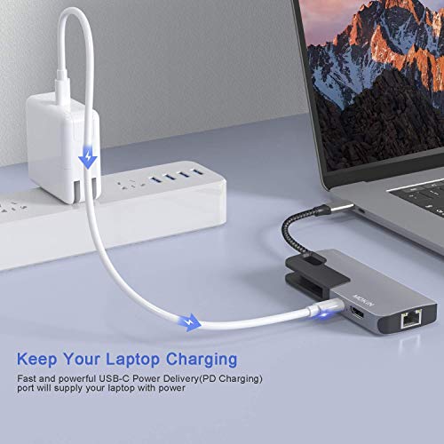 USB C to Ethernet Hub with 4K HDMI
