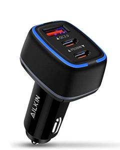 78W USB-C Car Charger with Fast Charging Ports