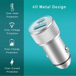 38W Dual Port Fast Car Charger with Cable