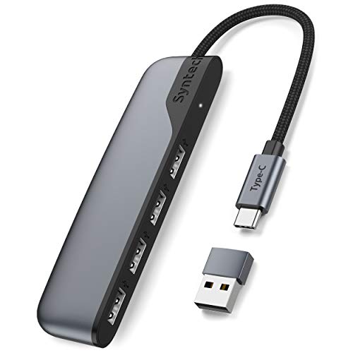 USB C Hub with 4 Ports and Adapter