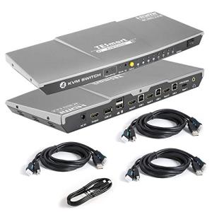 KEEPXYZ 4K USB-C HDMI KVM Switch, 4 in 1
