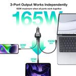 165W Super Fast USB C Car Charger Adapter