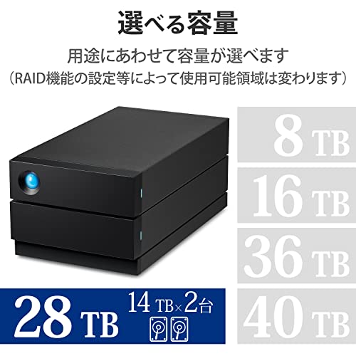 LaCie 2Big RAID 28TB USB-C Thunderbolt Storage