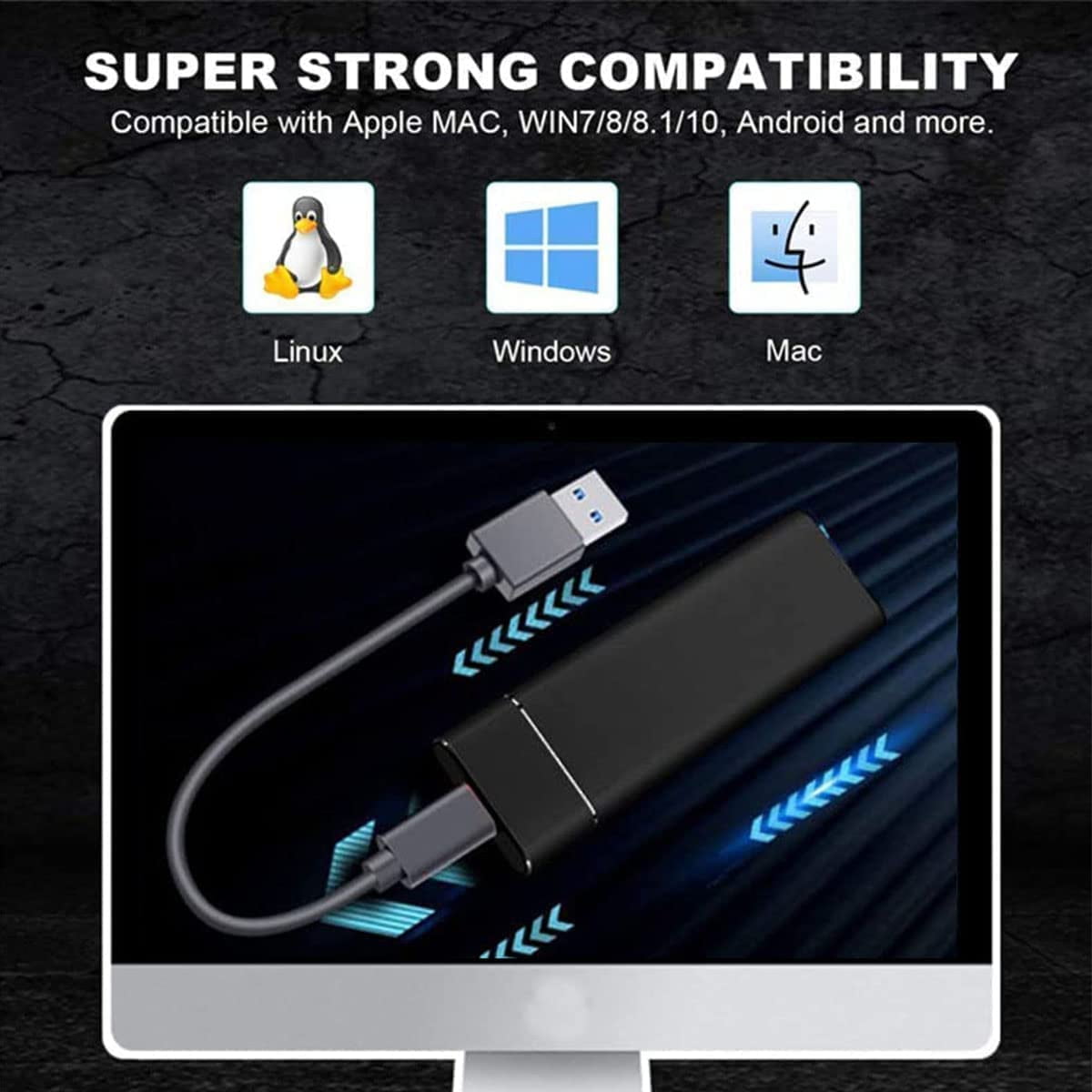 Portable High-Speed USB-C External SSD 500GB-2TB