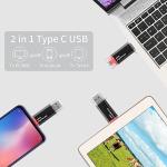 128GB USB-C Flash Drive with LED Light