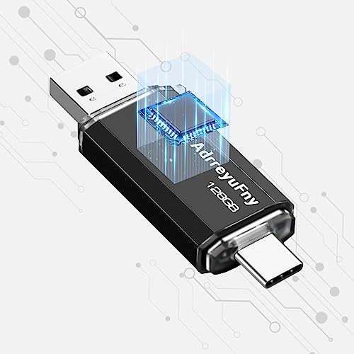 128GB USB-C Flash Drive with LED Light