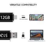 512GB 2-in-1 USB-C Flash Drive with Keychain