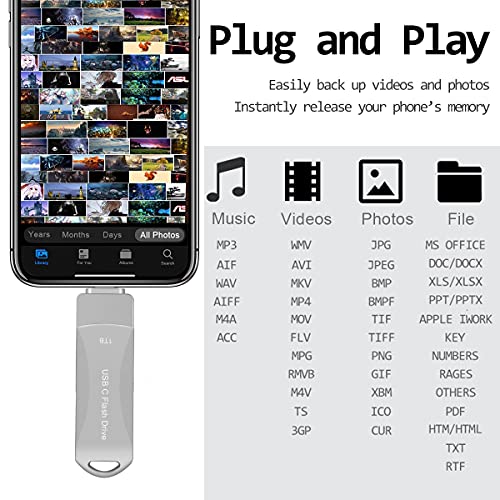 1TB USB-C Flash Drive for Phones and PCs