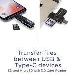 Dual-Slot USB-C SD/Micro SD Card Reader