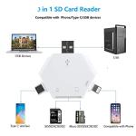 Hearkey 3-in-1 USB-C SD Card Reader