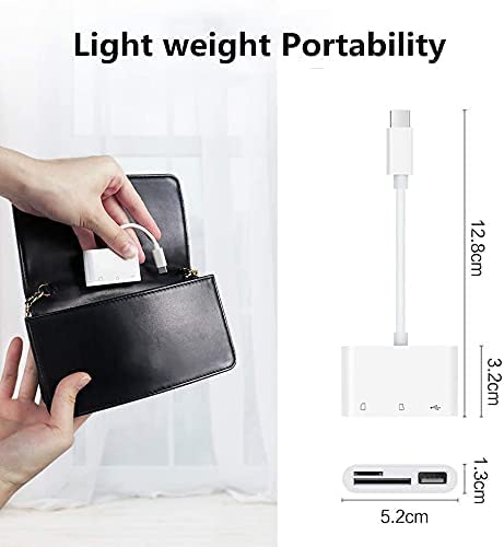 USB C 3-in-1 SD/Micro SD Card Reader