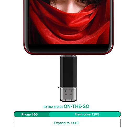 128GB Dual USB-C Flash Drive for Tablets & Phones