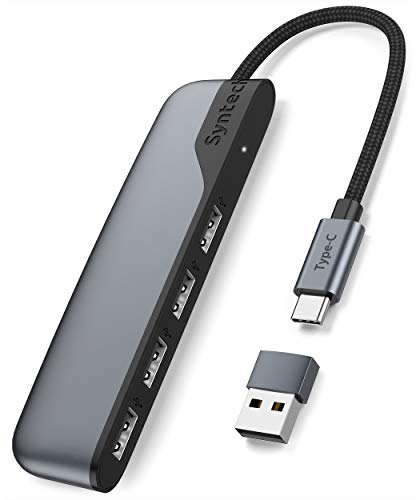 4-Port USB C Hub with Adapter