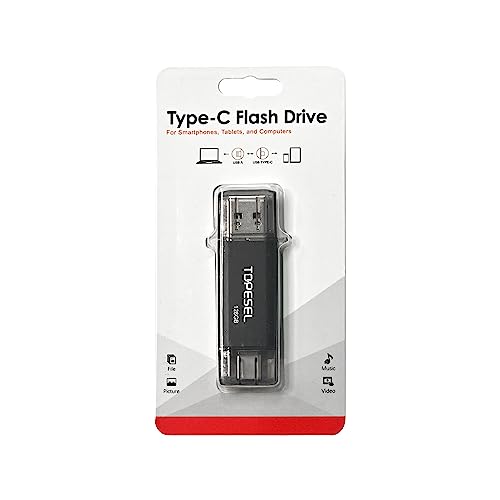 128GB Dual USB-C Flash Drive for Tablets & Phones