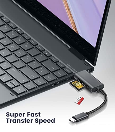 USB C SD/Micro SD Card Reader with Dual Slots