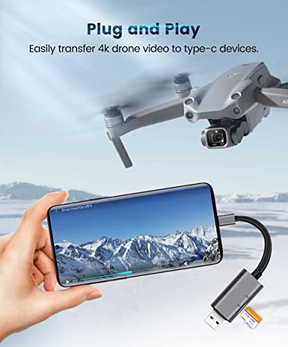 USB C SD/Micro SD Card Reader with Dual Slots