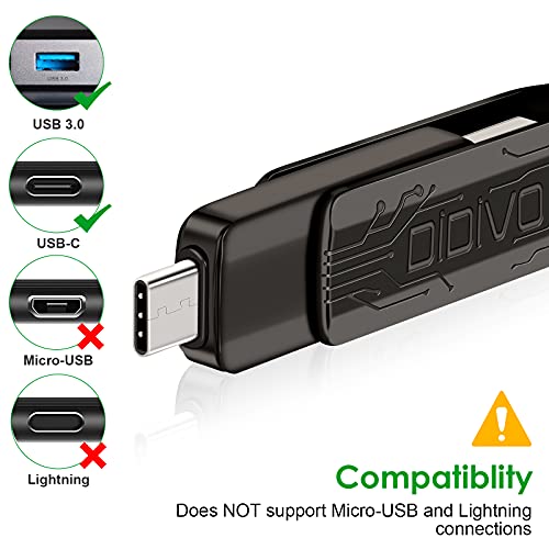 DIDIVO 256GB USB-C Dual OTG Flash Drive