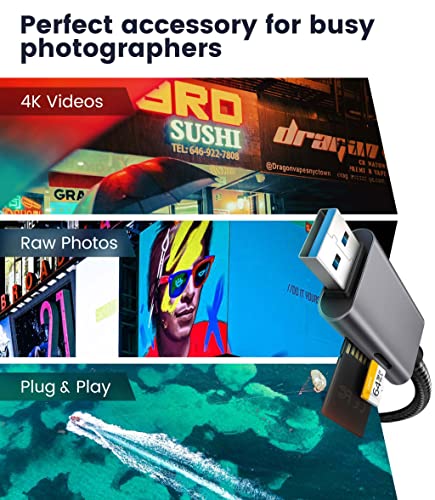 USB C SD/Micro SD Card Reader with Dual Slots