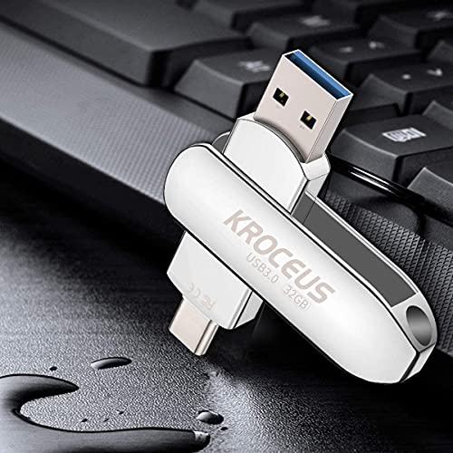 128GB Dual USB-C Flash Drive for Android and PC