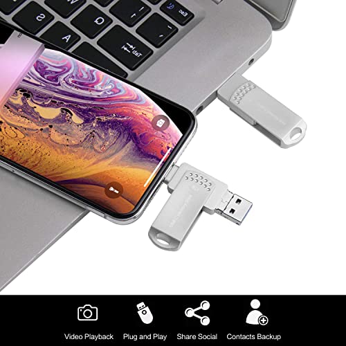 1TB USB-C Flash Drive 3-in-1 Memory Stick