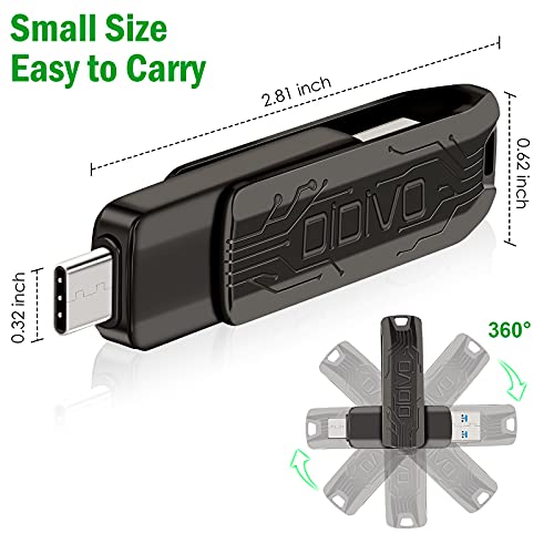 DIDIVO 256GB USB-C Dual OTG Flash Drive