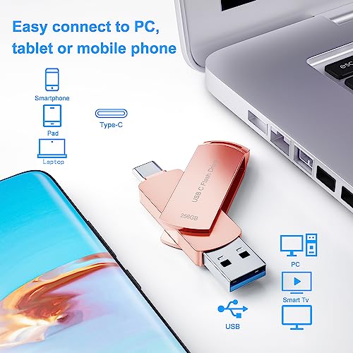 256GB USB-C Flash Drive for Android and Mac