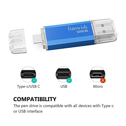 128GB USB-C Flash Drive for Mac and Android