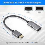 HDMI to USB-C Adapter with Micro USB Power