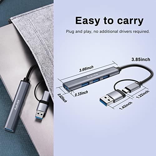 Aukvite 4-Port USB C Hub for Fast Data Transfer