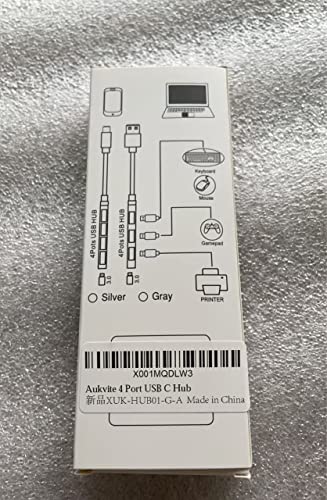 Aukvite 4-Port USB C Hub for Fast Data Transfer