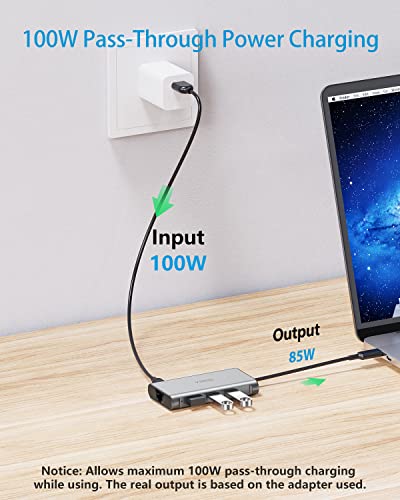 8-in-1 USB C Hub with 4K HDMI and Ethernet