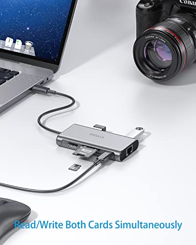 8-in-1 USB C Hub with 4K HDMI and Ethernet
